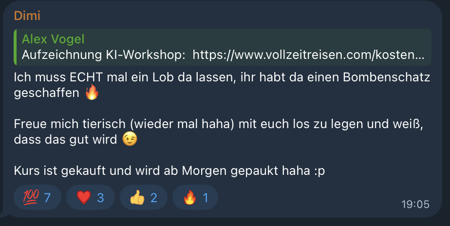 Testimonial von Dimi